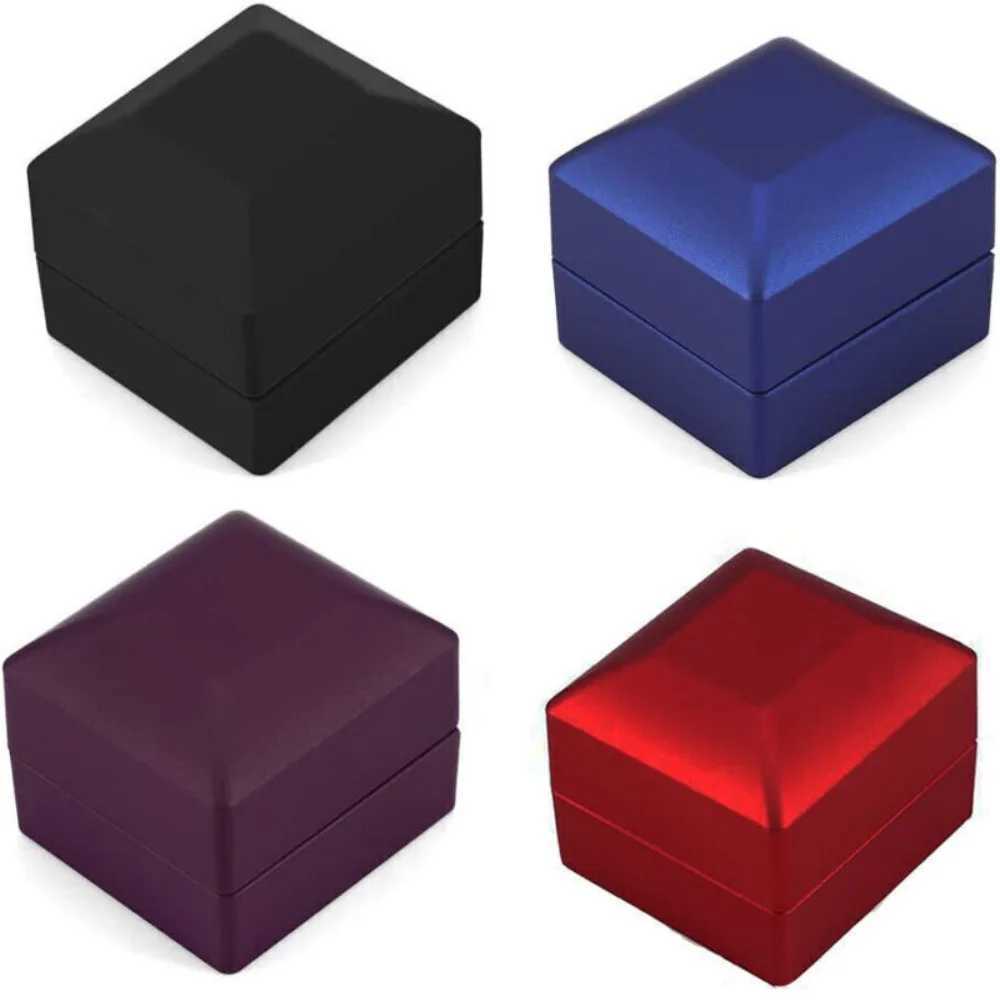 LED Ring Earring Box Pearl Treasure Box Engagement Wedding Mens Gift Box W241019