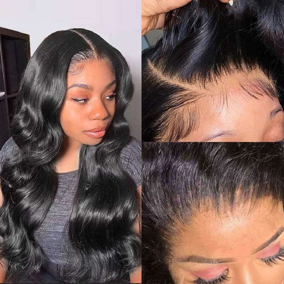 X Brazilian Transparent x Lace Frontal Wigs Human Hair Body Wave Front Wig Pre Plucked