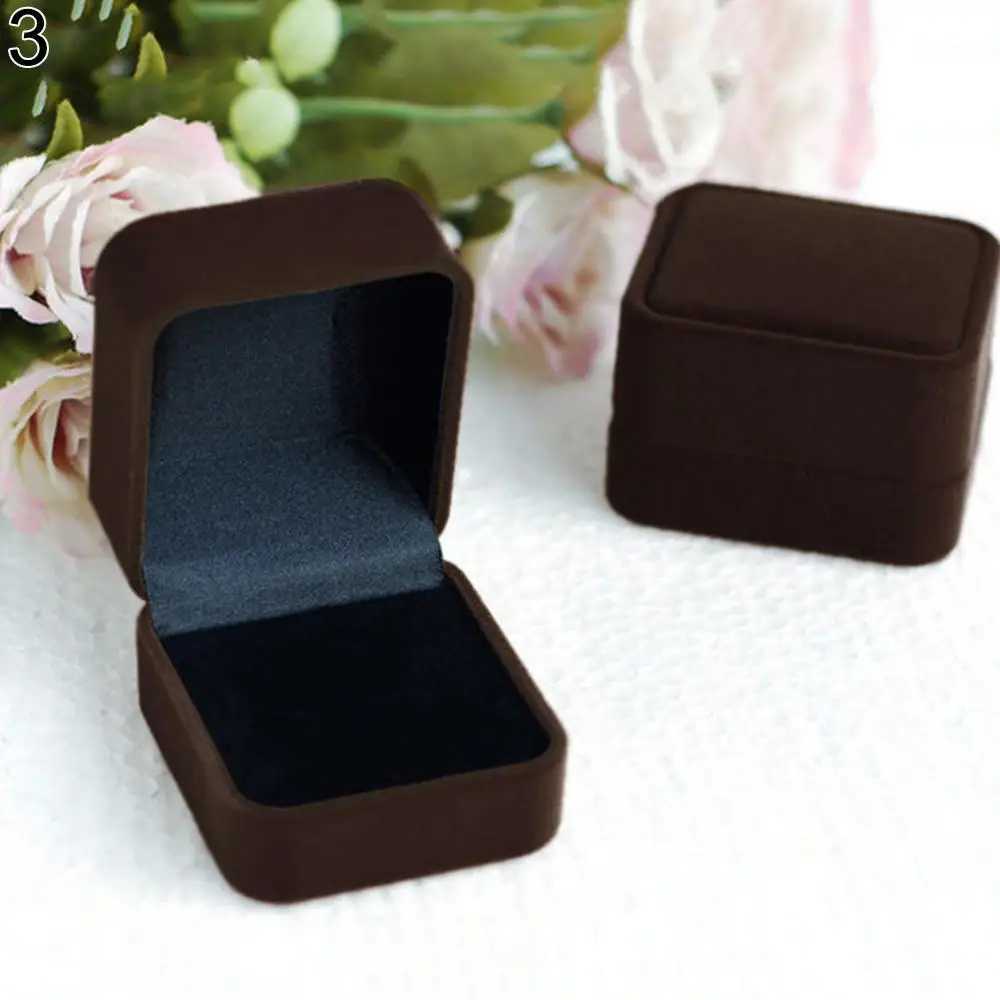 Ring Box Velvet Jewelry Box Display Stand Ring Earrings Necklace Soft Organizer Box Wedding Jewelry Packaging Box W241019