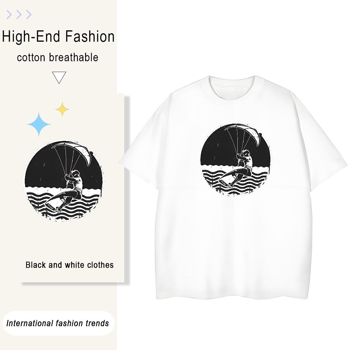 Fashion T-Shirts for Women 230g 100% Cotton Breathable Short Sleeve Casual Daily Wear character Women Tees Nice DIY Anime Printed Tops Shirt