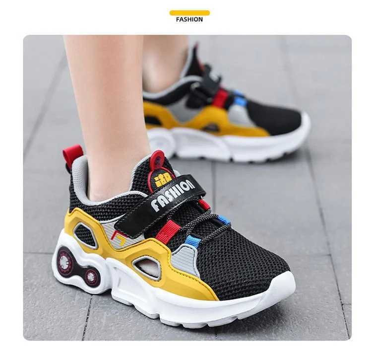 Athletic Outdoor 2024 Girls Summer Mesh Breathable Sneakers Childrens Casual Shoes Boys Beach Sandals Childrens Lightweight Non slip Sandals H241019