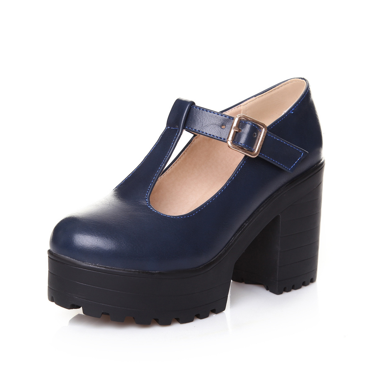 Large size women's shoes for spring/summer 2020, T-shaped with water platform, comfortable thick heel, super high heels, single shoe