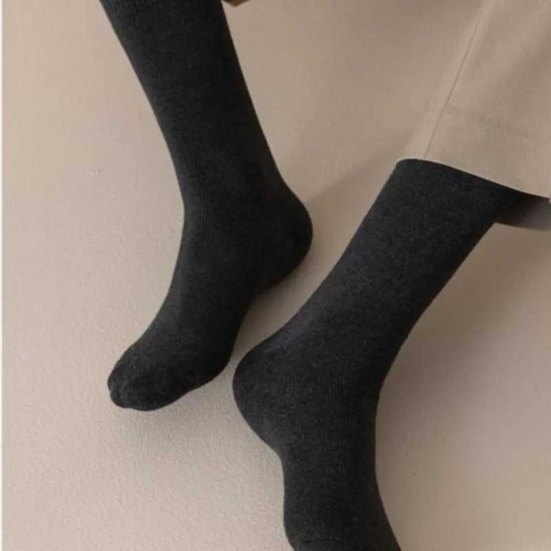 Mens Autumn Winter Socks Long Socks Extra Wool Thick Warm Mid-tube Socks Pure Cotton High Tube Wool Sock Fashion Sock WholesaleXJ241019