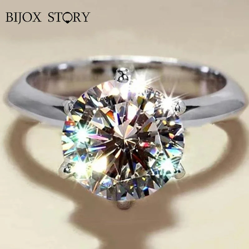GRA Certified 1-5CT Ring VVS1 Laboratory Diamond Card Ring Female Engagement Promise Wedding Band Jewelry 241007
