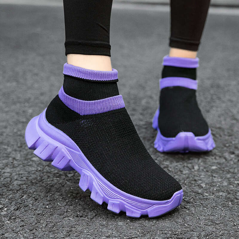 Ultralight Running 45 Size Mens Trainers Fashion Breathable Sock Sneakers Woman High top Sport Sneaker Platform Shoes