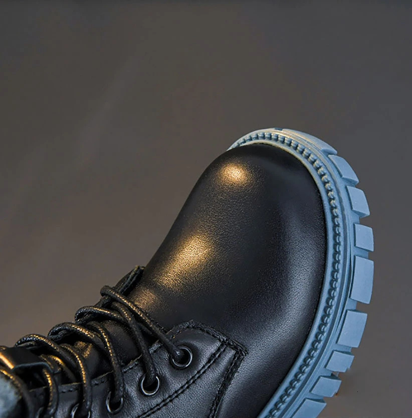 2024 Winter Fashion Boots For Girls Thick Warm Faux Fur Snow Softsoled Antislippery Children Shoes 241019 4