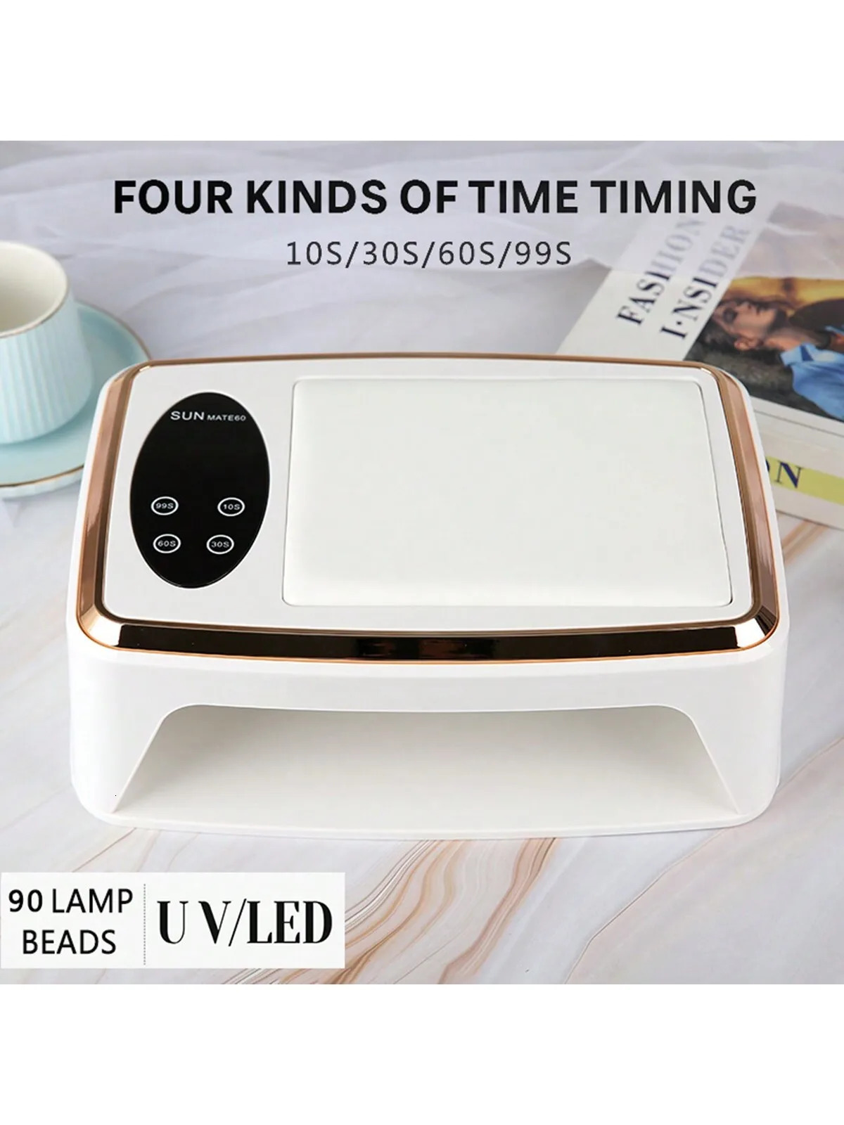 90 LED nail dryer LED nail lamp UV lamp for curing full gel nail polish motion sensing ergonomics foot salon tool space 241018