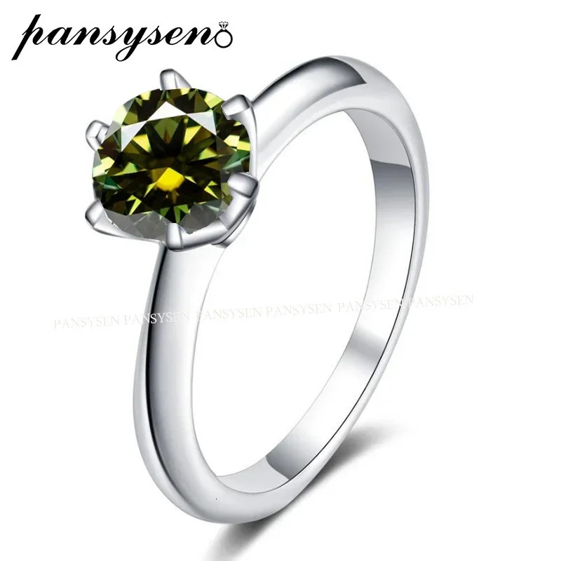 1CT D Colored Ring Laboratory Diamond Womens Card Ring 925 Pure Silver Engagement Promise Wedding Band with GRA 241007
