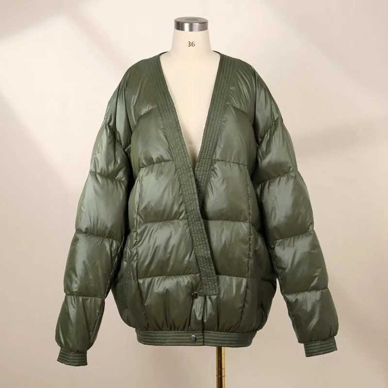 Womens down code jacket fashionable and versatile casual loose jacket high quality bread cotton jacket fall and winter newX241019