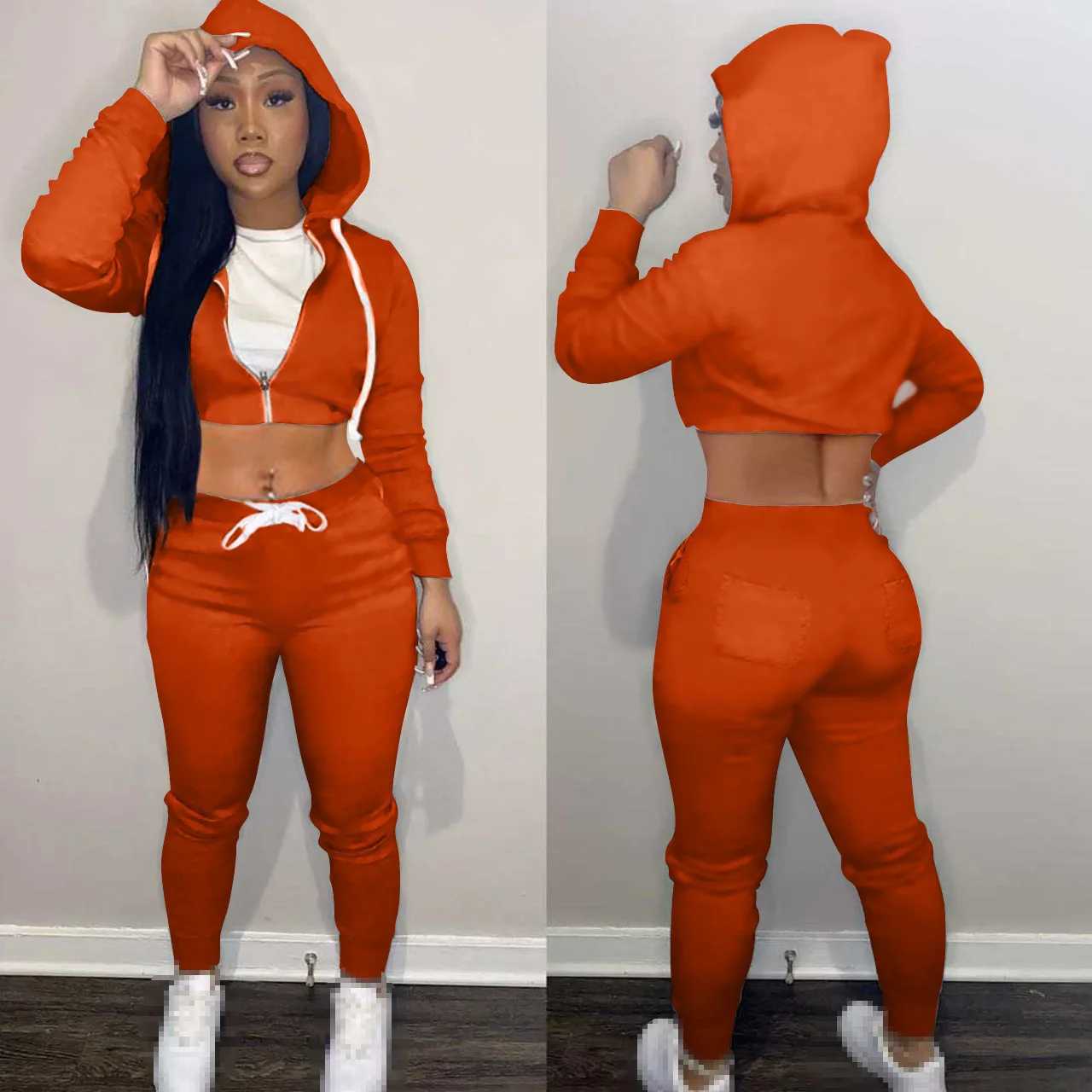 Women's Two Piece Pants two piece set fall clothes for women 2 piece set women outfits long slve pants sets pants suits tracksuits sweatsuits fem