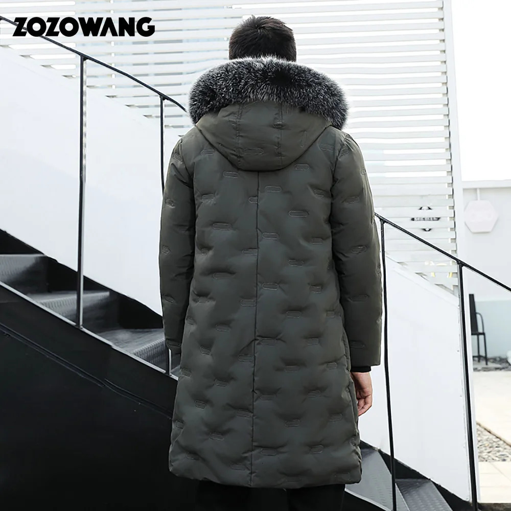 Down jacket mens winter jacket mens fashion thick warm Parkas fur white duck down jacket casual mens waterproof down jacket 241018