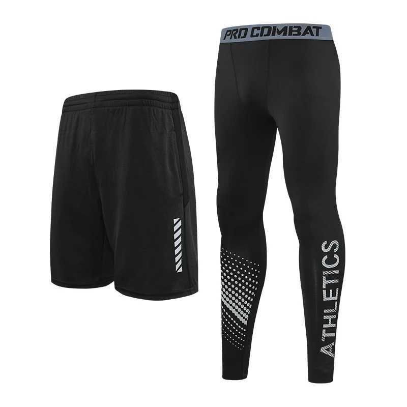 2-piece leggings mens cycling basic fitness fast drying high elasticity exercise running training compression W241018