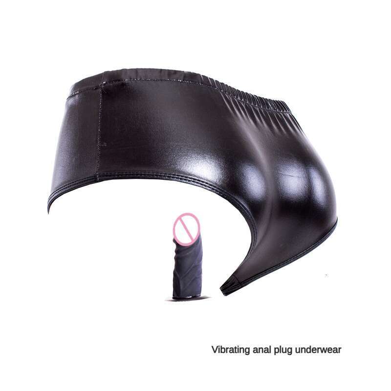PU Leather Penis Panties Silicone Anal Butt Plug Dildos Lesbian Strapon Chastity Pants Underwear Masturbation Vibrating Sex Toys