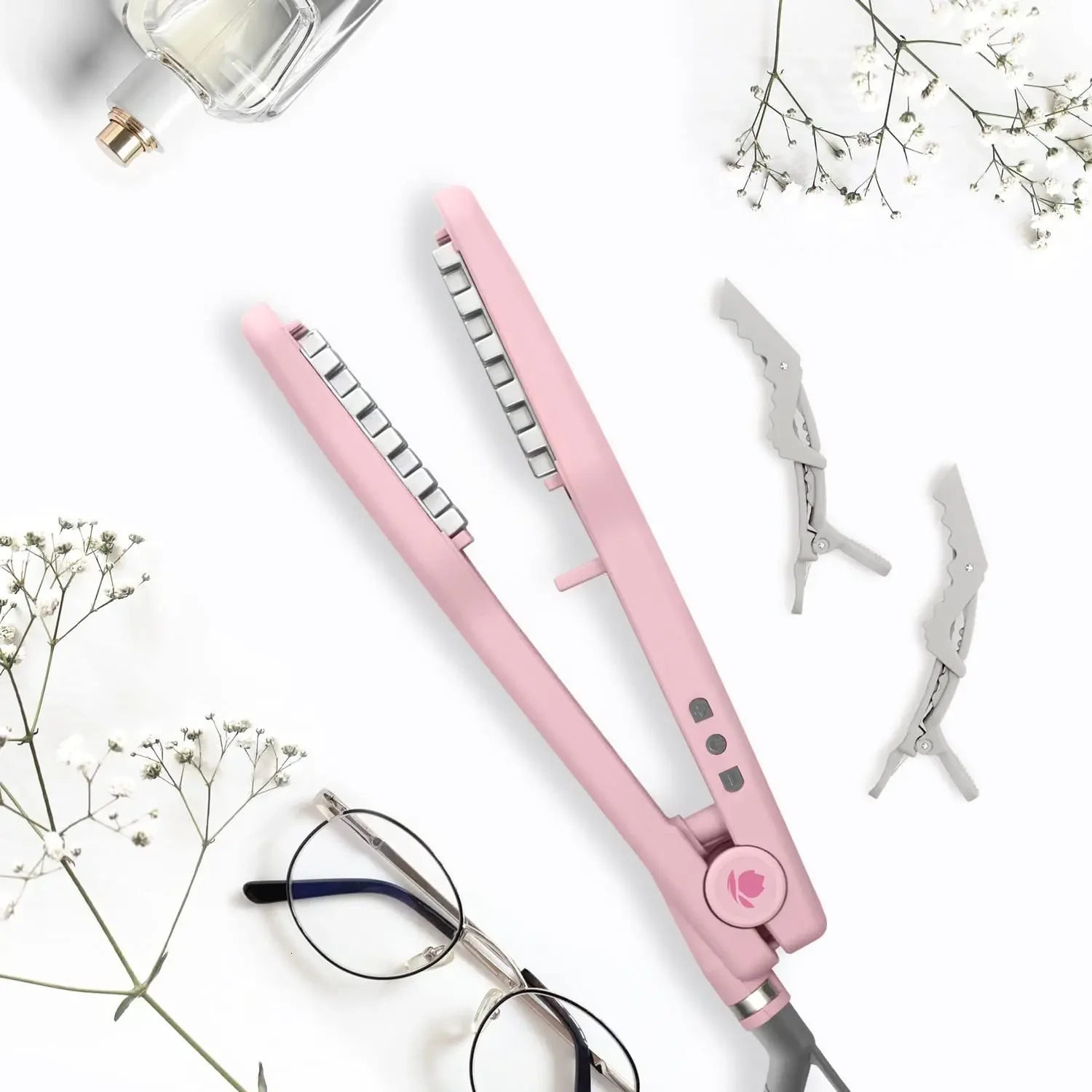 Petite 1-inch professional volume ceramic hair iron for medium length or fine textured hair volume adjustable stamps 241018
