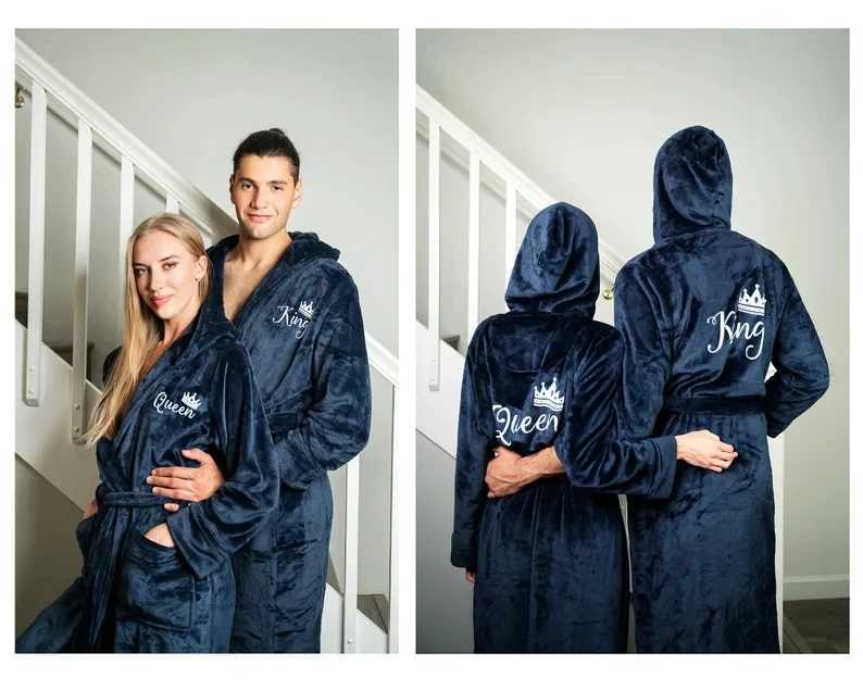 Mr And Mrs Personalization Hooded Bathrobes Customized Bathrobes With Name Women And Men Hooded Bathrobes Husband Wife HoneymoonXJ241018