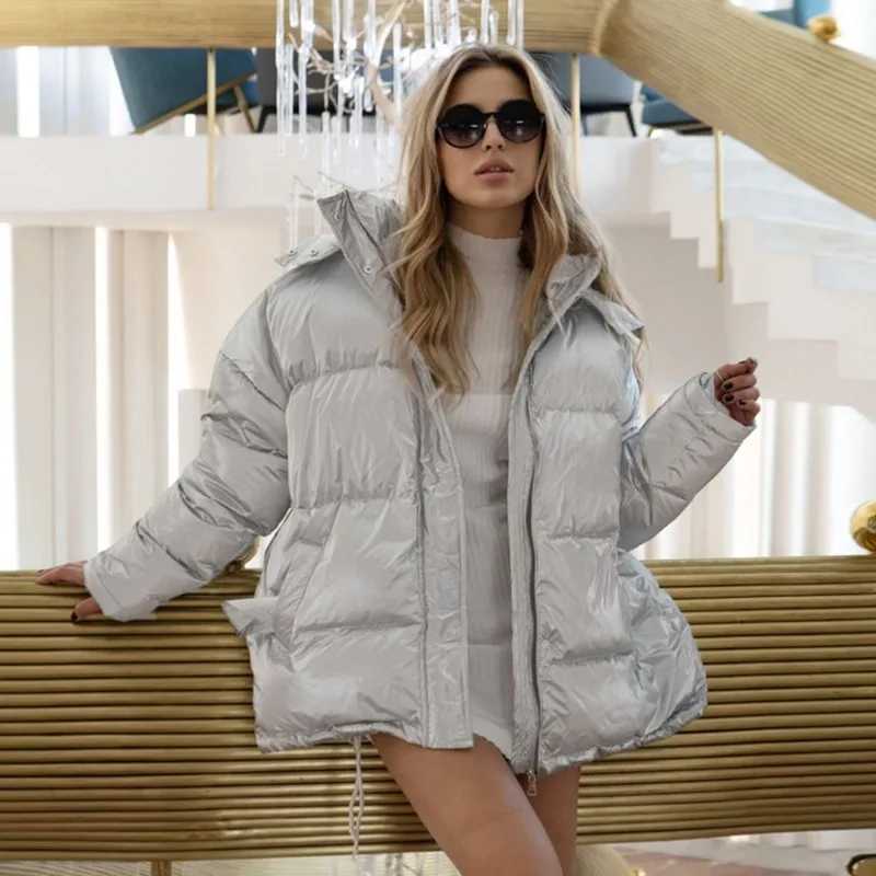 Women's Down Parkas Talenza Womens Winter Warm Jacket Fashion Short Style Womens Elegant Jacket Cotton Jacket Warm Parka Jacket Womens Clothing 2