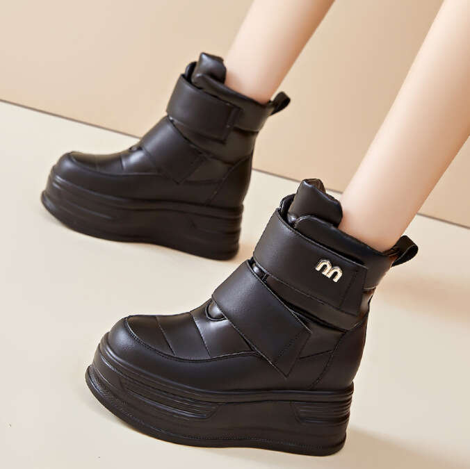 Fashion Snow Boots For Women In The Autumn And Winter 2024 New Style With Anti Cold Insulation And Plush Cotton Boots Thick Soled And Internally Raise