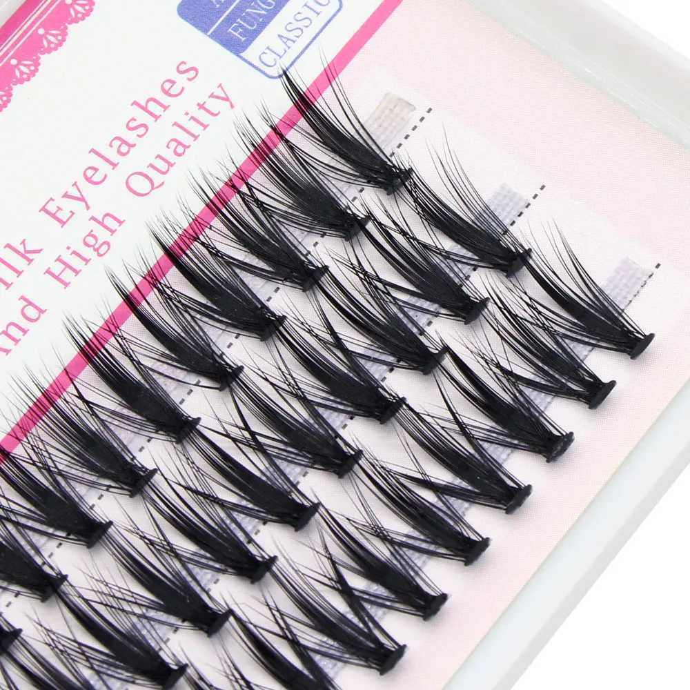 Moonlily Individual Grafting Mink EyeLashes 3D Volume Thick Bundles Makeup Fake False Black Cluster Eyelash Extensions LashesXJ241019