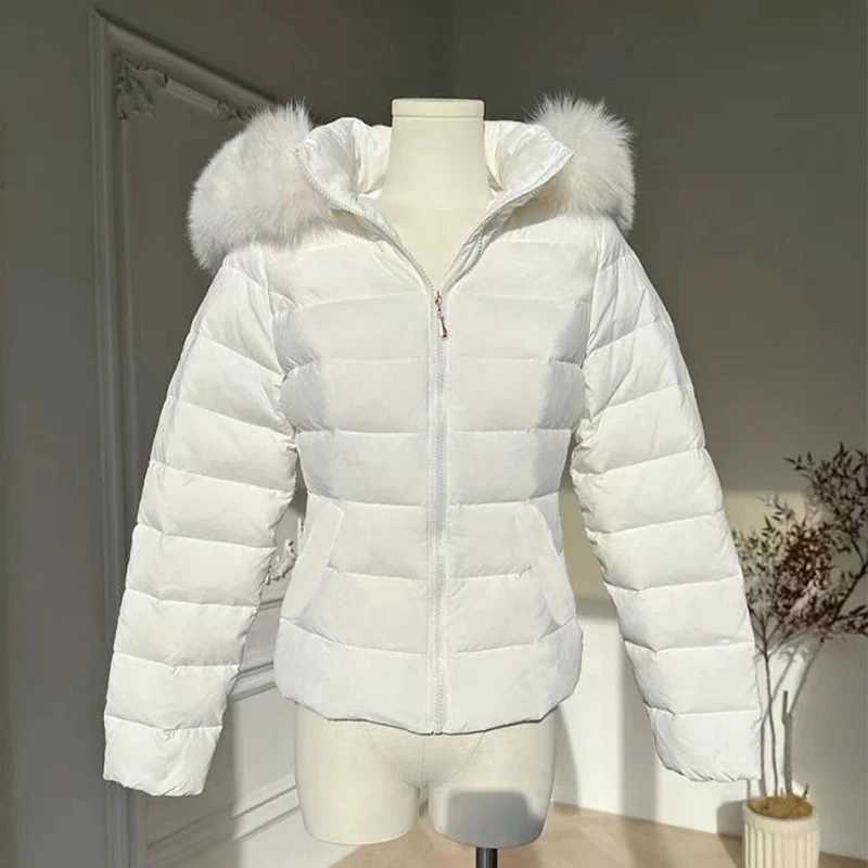 Autumn Coat Female Jacket New 2024 Hooded Parka Warm Big Fur Winter Jacket Women Wadded Ladies Plus size 5XL Womens down jacketX241019