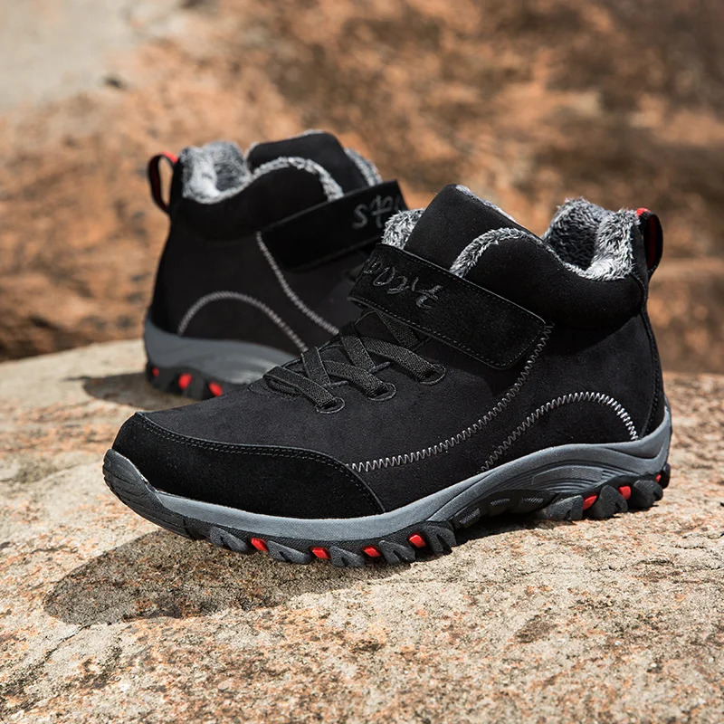 Waterproof Winter Men Boots Suede Warm Snow Outdoor Sneakers Work Casual Shoes Hightop Nonslip Ankle 241019