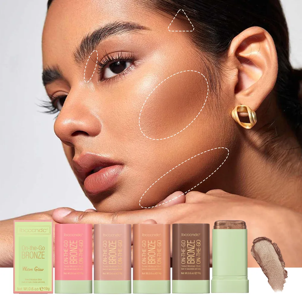 Ibcccndc Bronzer Stick Makeup Contour Warm Glow 3Dtinted Moisture Waterproof Long Lasting Brighten Highlighter Contouring Blush Eyeshadow 3 Ing ing