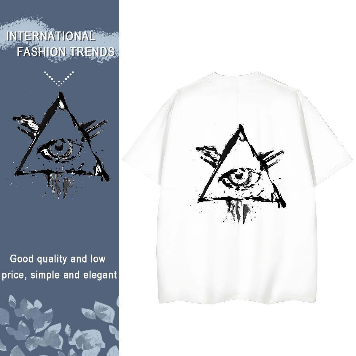 Designer Womens T Shirts 100% Cotton 230g Breathable Short Sleeve Street Casual eye of the devil Woman Tshirt Loose fit Oversized Top Shirts