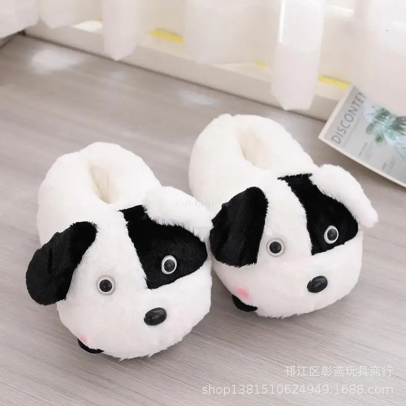 Winter Christmas reindeer fuzzy slider womens home shoes slider women warm home cute animals hamster plush slider indoor 241018