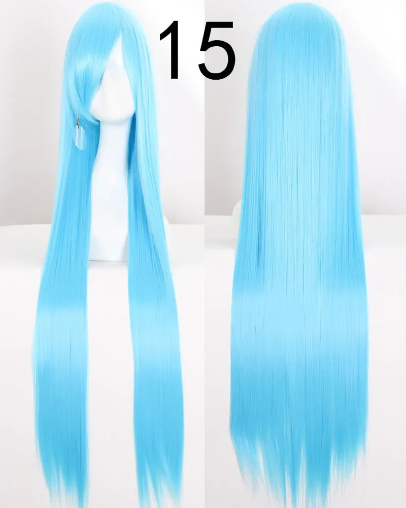 100 centimeter long Straight cosplay wig heat-resistant synthetic hair animated party Wigs 42 color 241009