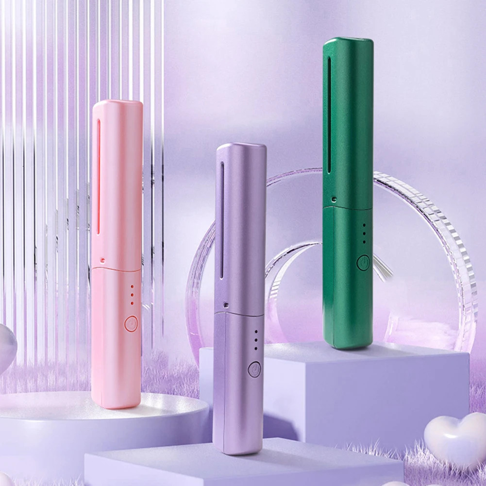 Professional wireless straightener curling iron comb lazy hair comb USB charging straight hair brush hair styling tool 241018