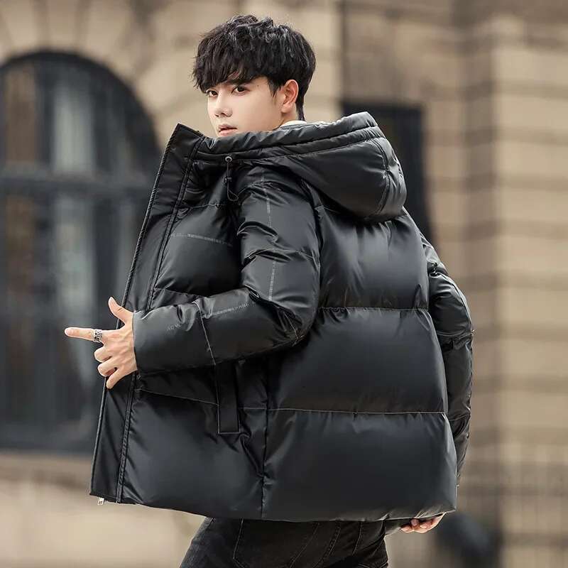 Fashion New Winter White Duck Down Mens Hoodies Puffer Jacket Casual Warm Male Windproof Ski Coats