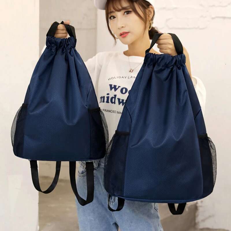 Fiess Travel Outdoor Sports Drawstring Backpack Large Capacity Gym Swimming Beach Basketball Bag