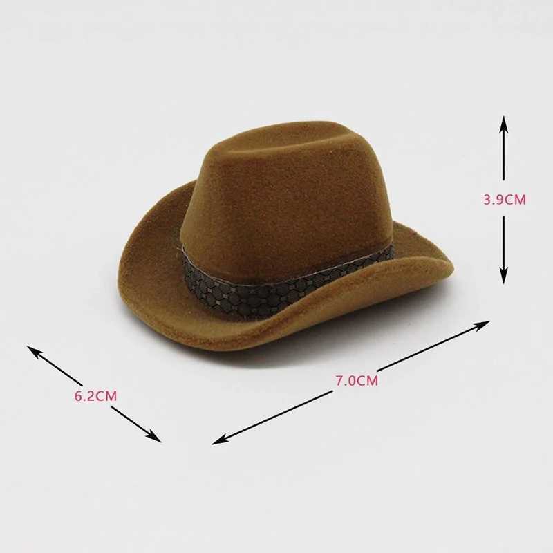 Cowboy Hat Bead Box Velvet Ring Box Fun Organizer Jewelry Rack Valentines Day Surprise Recommended Gift Box W241019