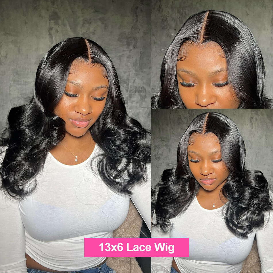 Rosabeauty 250% 13x6 Short Body Bob 13x4 Water Wave Lace Frontal Human Hair Wigs 5x5 Closure Wig For Women
