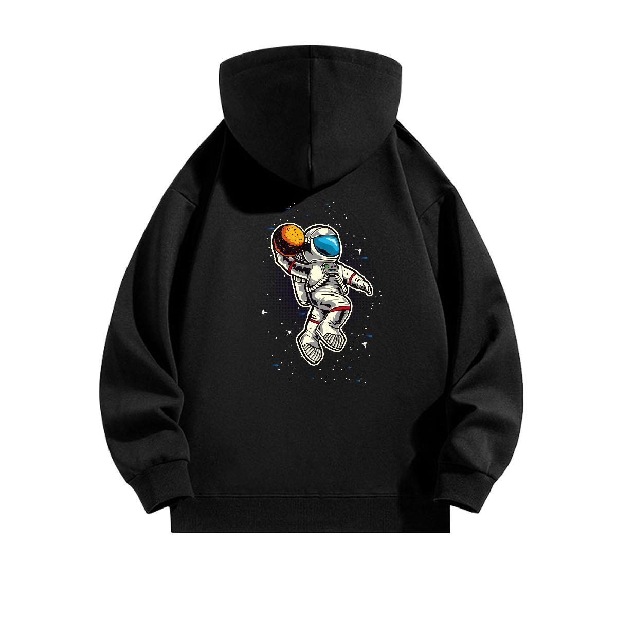 DIY Customized Hoodie For Man Hooded Collar Long Sleeve Cool Design Mens Hoodie Black Oversized Hoody Street Thick Fleece