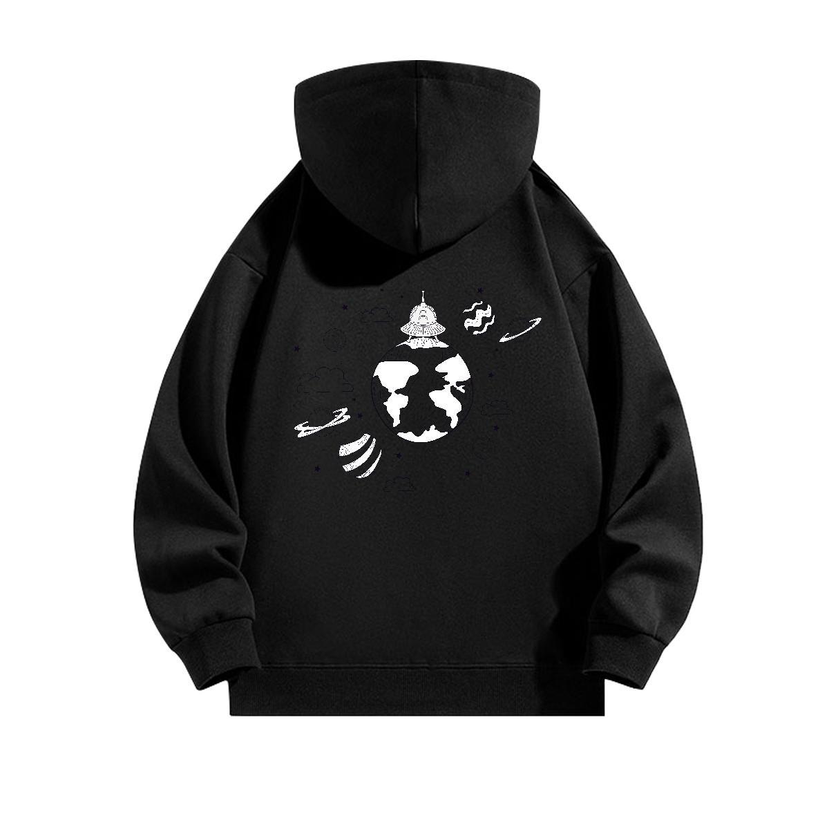 DIY Hoodie Breathable Wholesale Men Hoodie Anime Oversized US Size Tops Daily Wear 350g Cotton
