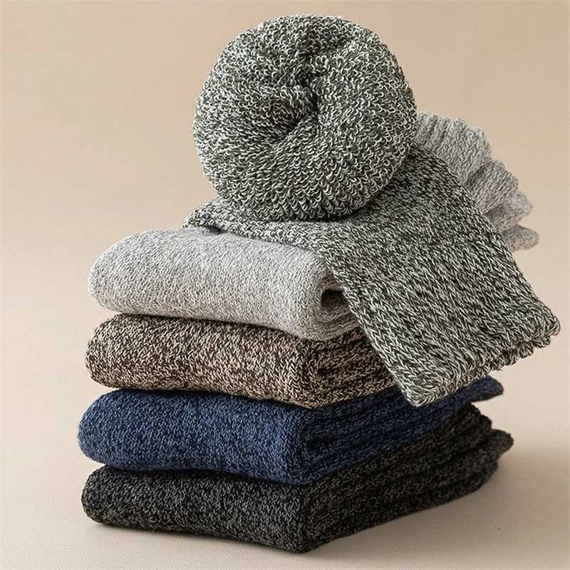 1 Pair Of Padded Thickened Winter Terry Socks Mens Super Thick Warm Winter Towel Socks Cold Snow SocksXJ241019