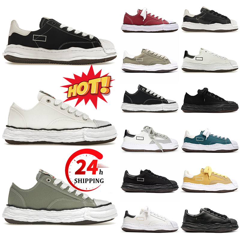 designer shoes womens sneakermiharas mihara Canvas Low Cut Vintage Leather white olive burgundy speziales black shoes womans trainers Casual Shoes