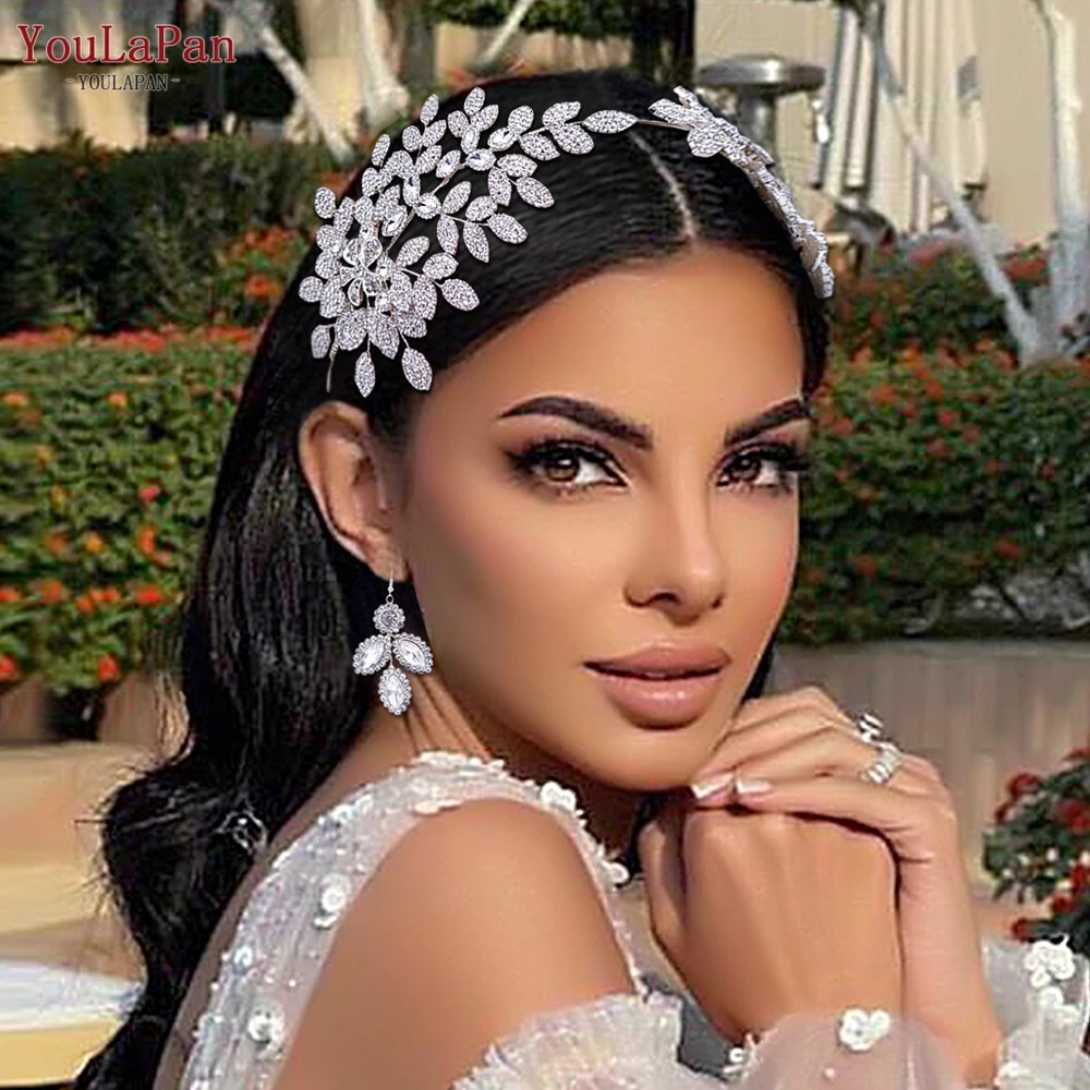 YouLaPan HP518 Bridal Headband Wedding Hair Accessories Alloy Leaf Headwear Womens Jewelry Bridal Headwear Hair Decoration 241018