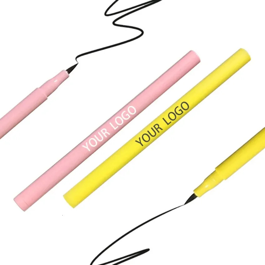 Private label single head liquid eyeliner durable waterproof color rendering fast drying customized makeup wholesale pure vegetable 241018