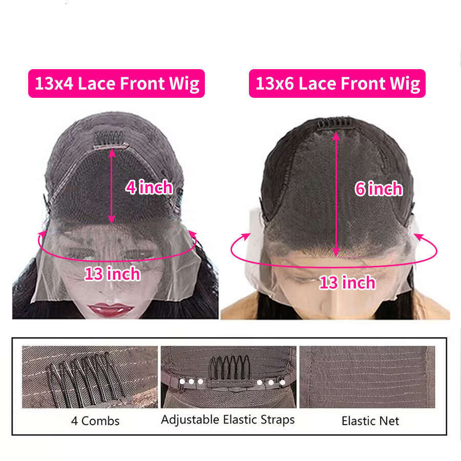 Front Straight Lace Wig x Human Hair Wigs For Women Peruvian Remy Transparent HD Frontal s al