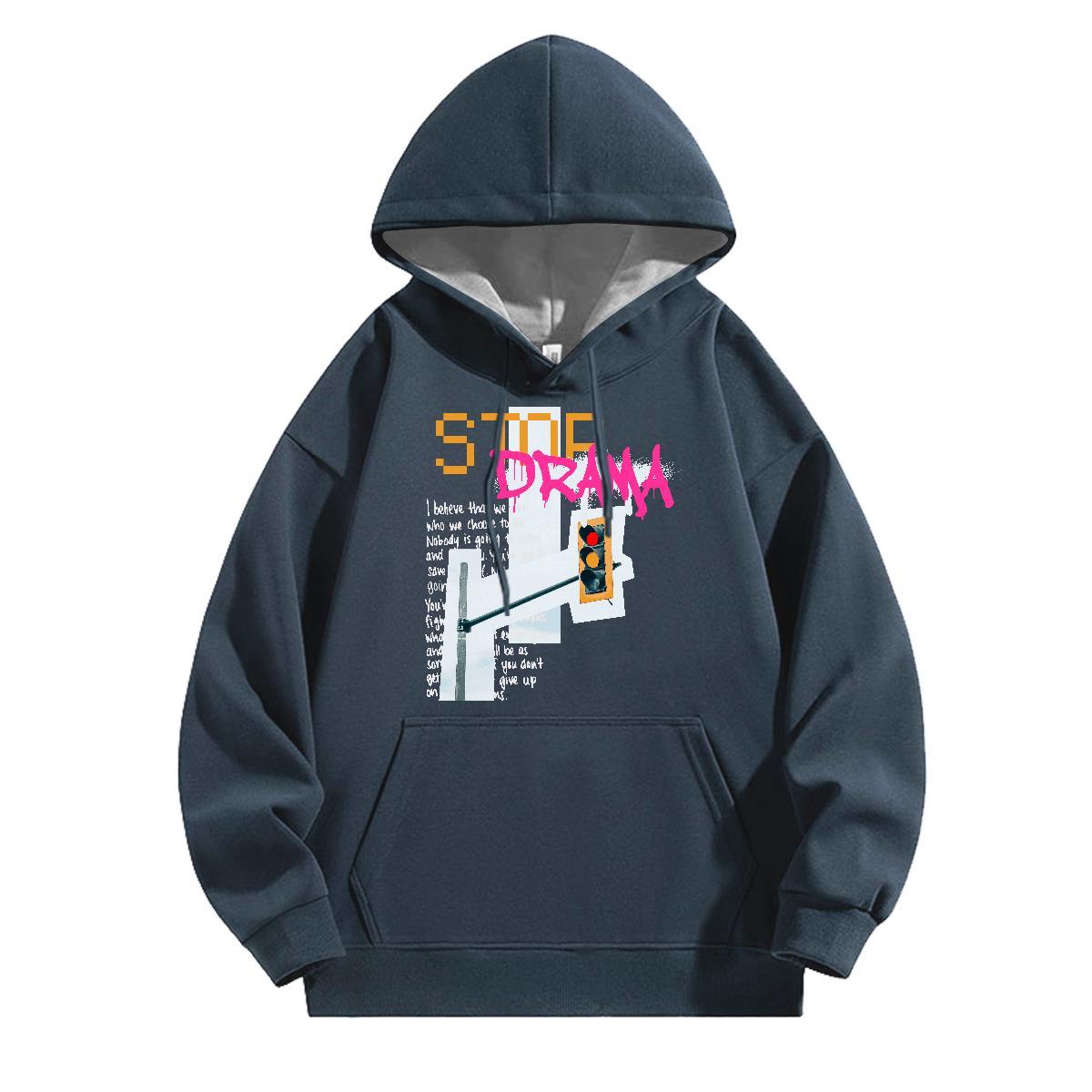 Wholesale Mens Hoodie Breathable Soft Loose Hoodie Pullover Oversized Tops Hoodie Outdoor Thick Fleece