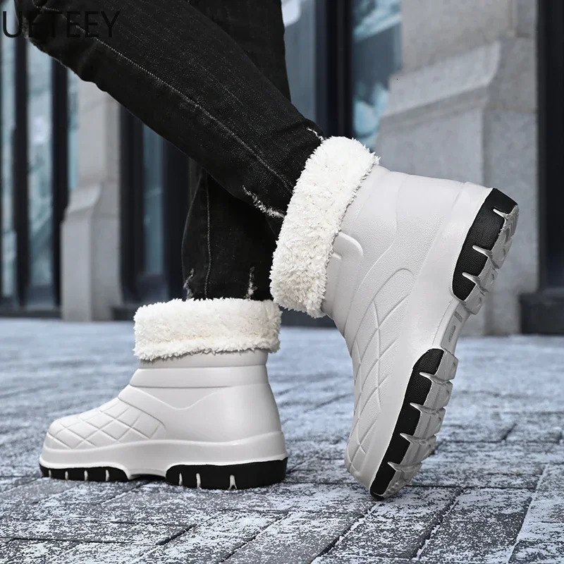 Mens Boots Warm Men Mountain The Rain Boot Couples Shoes Man Shoe Fashionably Simple Relaxed Style Winter UETEE 241010