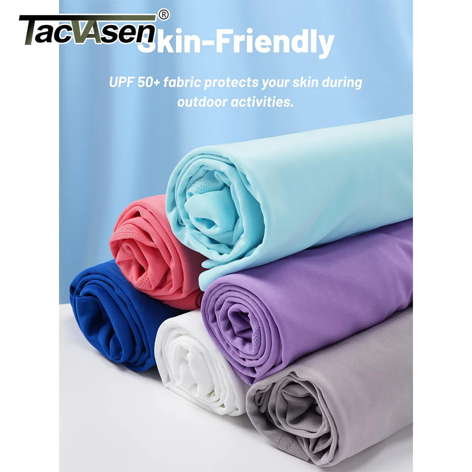 Takvasen Mens Sunscreen T-shirt Summer UPF 50Long Sleeve Performance Fast Drying Breathable Hiking Fish T-shirt UV Protection 241018