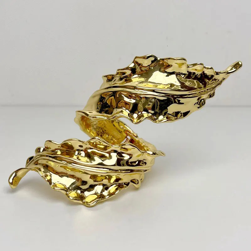 Draweye Womens Metal Leaf Bracelet Retro Irregular Punk Style Luxury Jewelry Bracelet Fashion Hip Hop Pulseras MUJI 241018