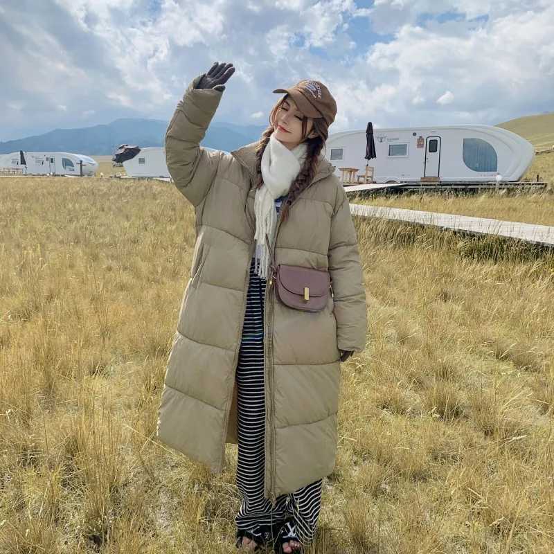 New Winter Womens Large Quilt Cotton Clothes Long Parker Overcoat Female Cold Padded Jacket Female Thickn Warm Down Cotton CoatX241019