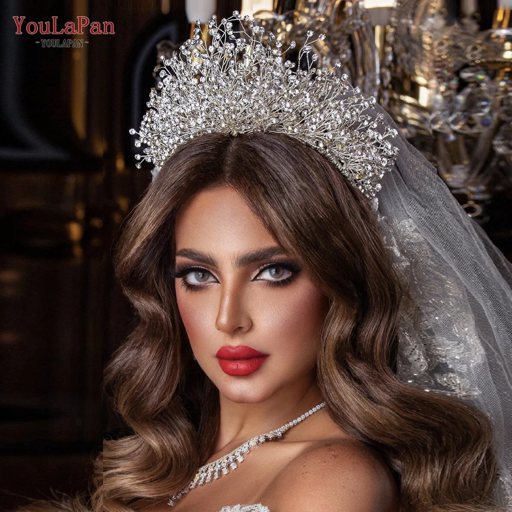 YouLaPan Luxury Wedding Crown Diamond Bridal Hair Accessories Bridal Headwear Jewelry Princess Headwear HP193P 241018