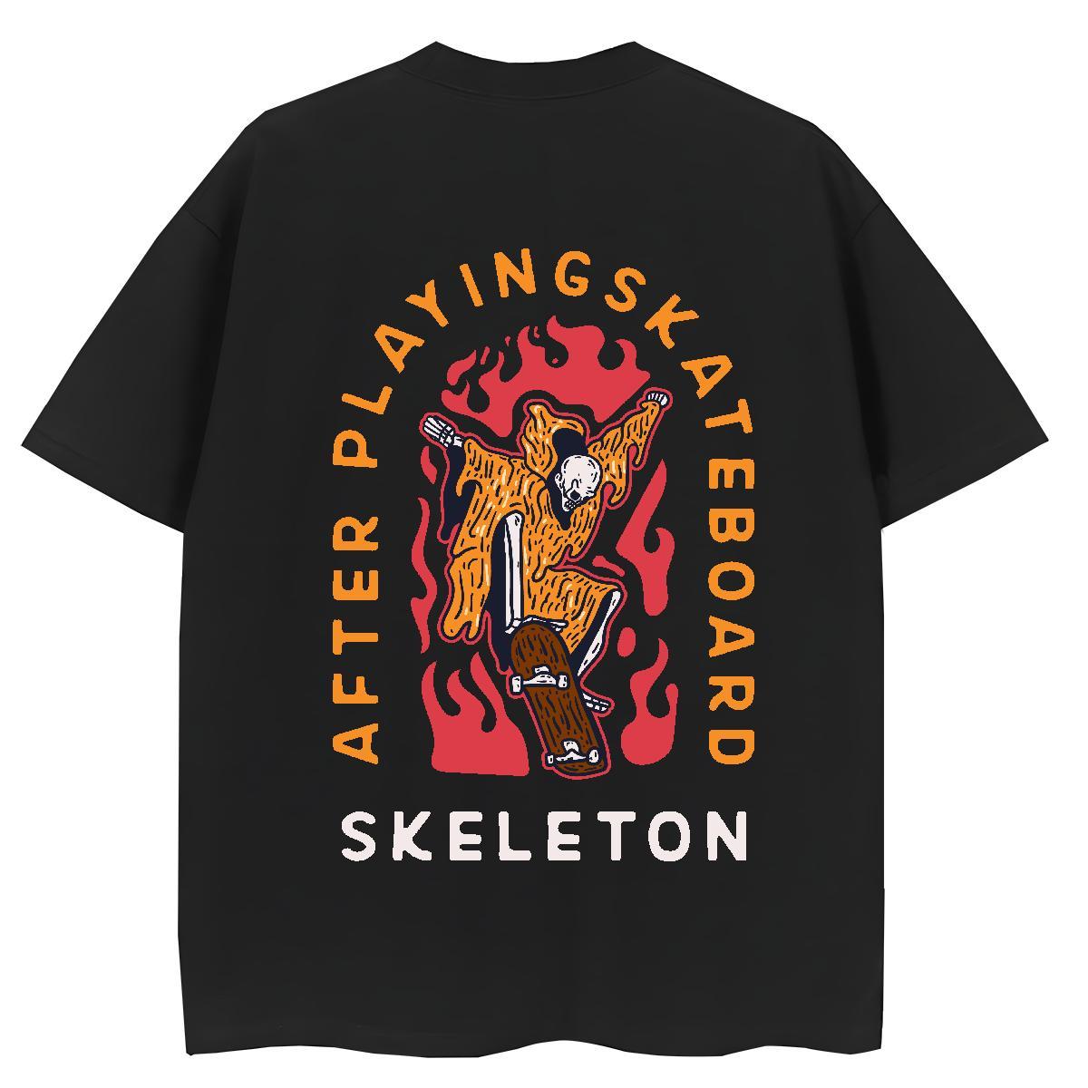 Brand T-Shirts for Women 230g 100% Cotton Crew Neck Outdoor skull Lady T shirt Designer Nice Cartoon Anime Top Tees