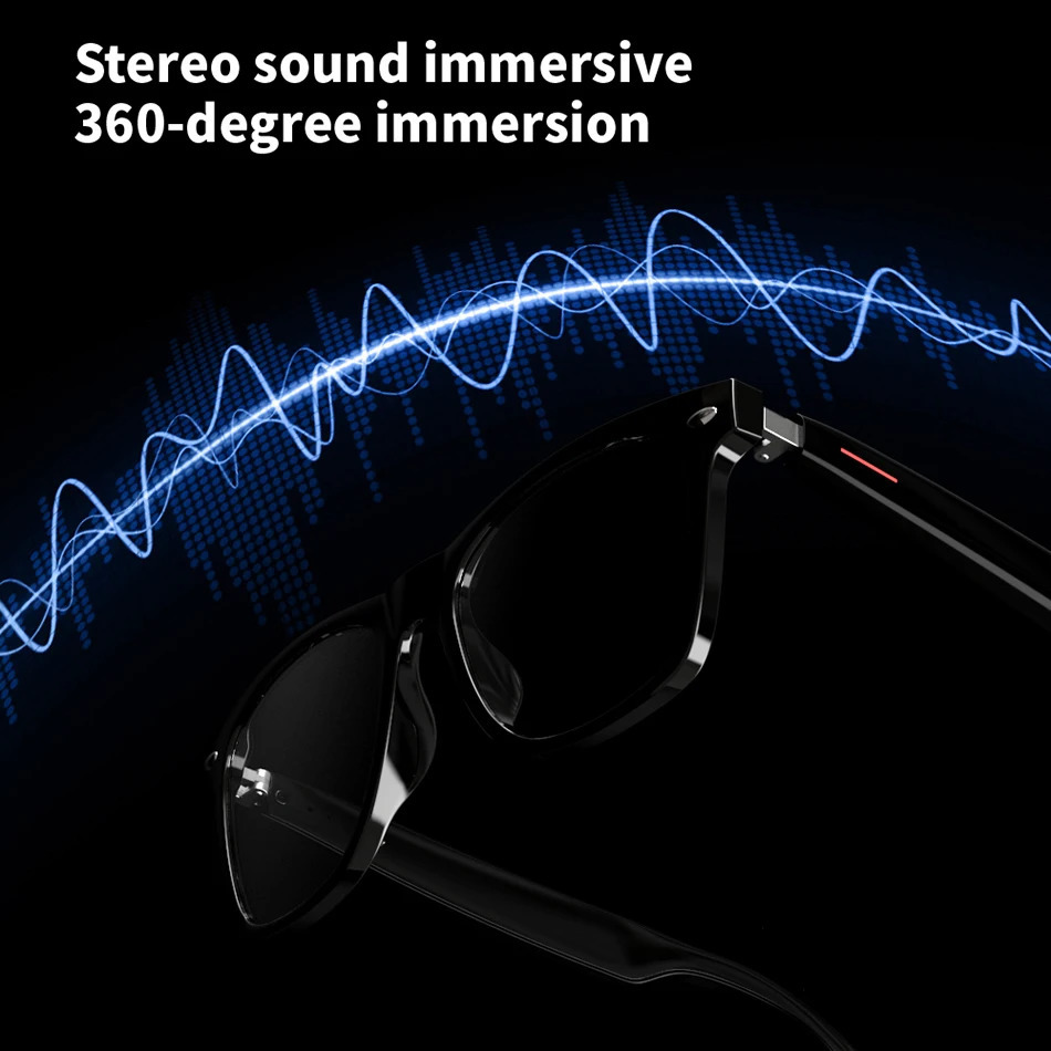 2024 Smart Glasses Wireless Bluetooth Sunglasses Microphone Ser Touch and Voice Assistant Compatible Glasses 241019