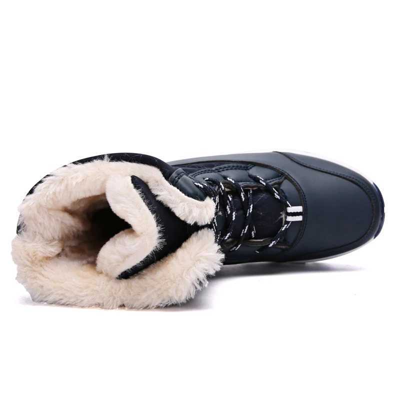 Winter outdoor warm snow boots with thick platform waterproof and anti slip warm shoes for women oversized casual boots Y241019