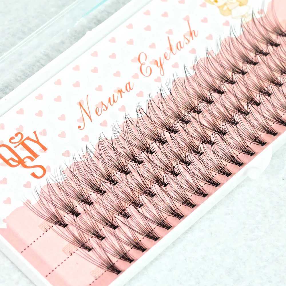 60pcs Natural Long 10D Mink Eyelashes Extension Professional Soft Cluster False Lashes Faux Eyelash Individual Makeup CiliosXJ241019